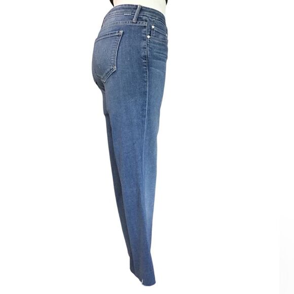 MOTHER The Wilder Ankle Crop Fray Hem Denim Jeans New Size 27 - Picture 3 of 16